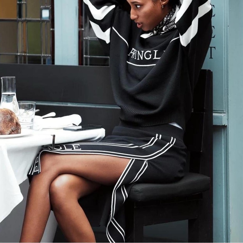 Pringle of Scotland x H&M Logo Knit Midi Skirt